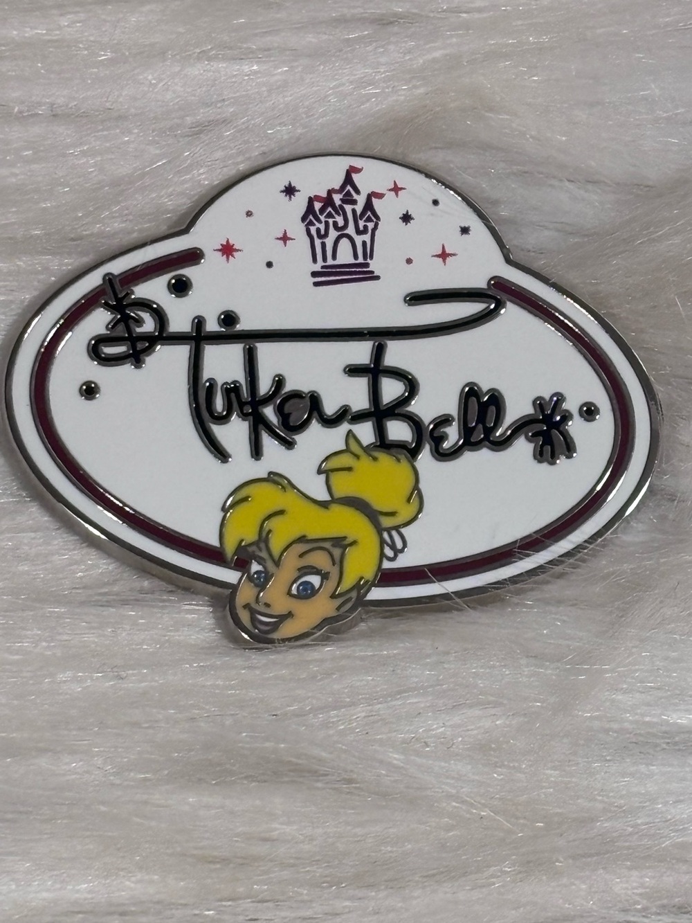 Disneyland Hong Kong -Tinker Bell - Name Tag Pin 2010